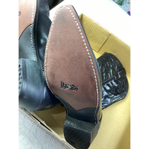 Laredo Cowboy Boots Men’s Black Leather* Sz 11 EW *Hawk*Western Style*Box - Picture 16 of 16